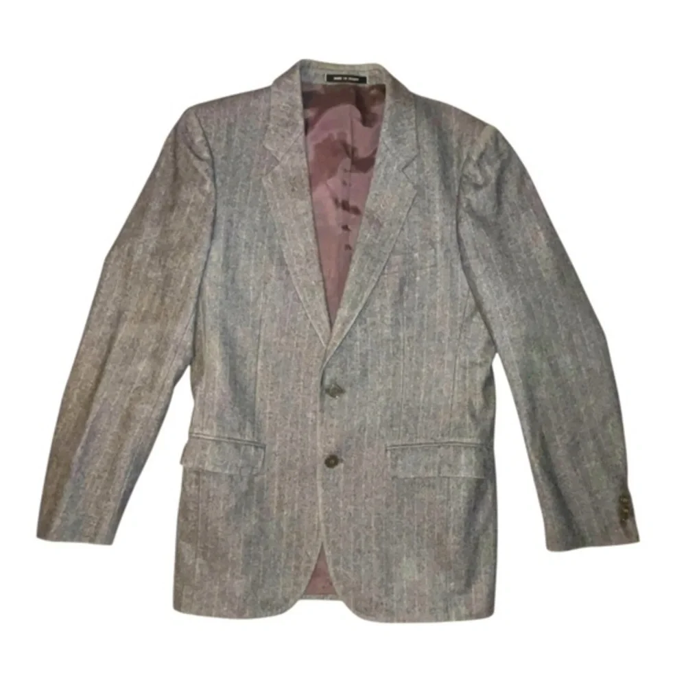 Jean Noblet Diffusion Bidermann Paris Grey Blazer Suit Jacket Made In France